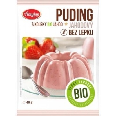 Amylon puding jahodový bez lepku Bio 40 g – Zboží Mobilmania