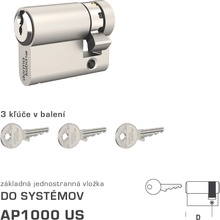 Mp Kovania Dk - Ap1000 Us Polvložka, 30 Mm, Nim - Nikel Matný
