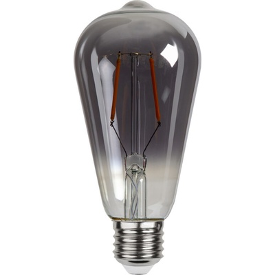 Star Trading Teplá LED filamentová žárovka E27, 2 W Plain Smoke