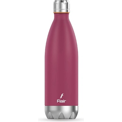 FLAIR Стоманена бутилка за вода двустенна flair soft touch 750мл цикламена