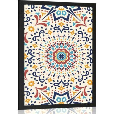 Plakát jedinečný etnický vzor - 40x60 black