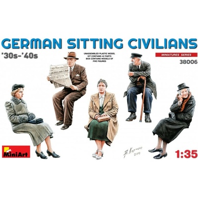 MiniArt German Sitting Civilians '30s-'40s 1:35