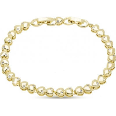 Biju VERONA 2958 Pozlacený náramek s motivem srdíček 2002958