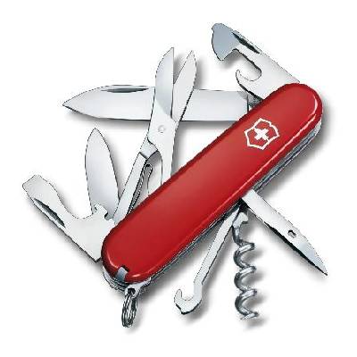 VICTORINOX - Střední kapesní nůž Climber, 14 funkcí, červená 1.3703