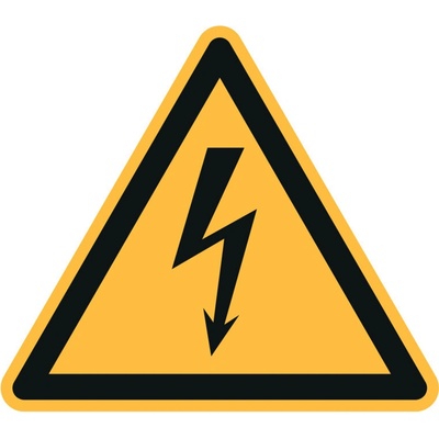 Značka Pozor elektrické napätie, ISO 7010, fólia, SK, 50 mm, 10 x 10 ks