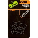 Rybárske karabínky a obratlíky FOX Edges Flexi Ring Swivel veľ.7 10 ks