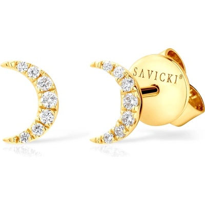 SAVICKI Обеци с луна Savicki: злато. диаманти