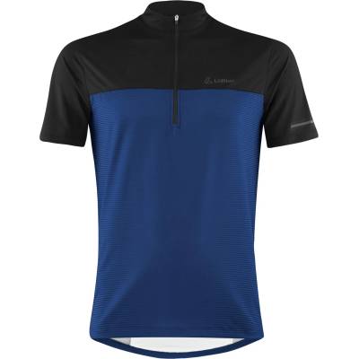 Löffler Мъжка фланелка с къс ръкав за колоездене Löffler Bike Shirt Half-Zip Glow Cycling jersey - Navy - размер 58 (EU) (056-3501-0716)