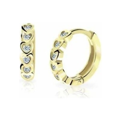 Cutie Diamonds detské kruhové náušnice zo žltého zlata s briliantmi C3339-10-10-X-1-D