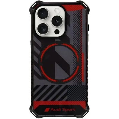 Audi IML Sport MagSafe Case iPhone 15 Pro Max 6.7" черен/черен твърд калъф AU-IMLMIP15PM-RSQ/D2-BK (6955250227520)
