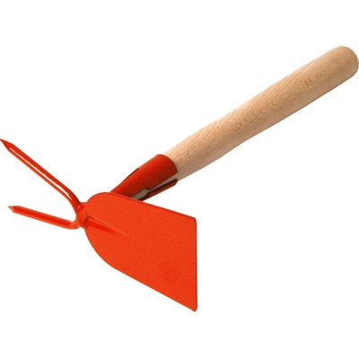 Okopávačka s nás. 27 cm Rosteto - rovná 2 hroty - oranžová