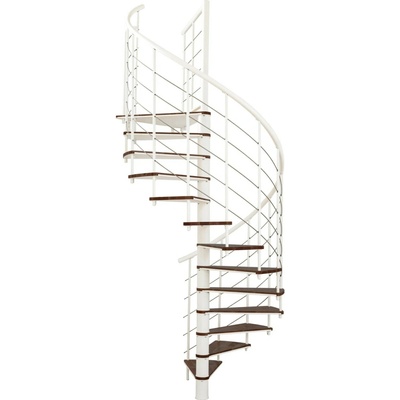 Minka STAIRS Kombinované točité schodiště Fusion ořech/bílá pr. 120 cm