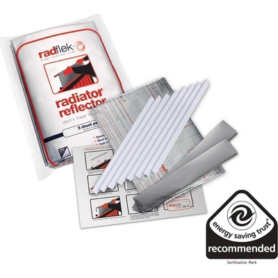 Radflek Úsporné radiátorové fólie 3 ks pro 6 radiátorů a 2ks Radstik