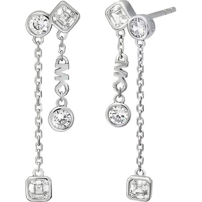 Michael Kors Luxusné strieborné náušnice s kryštálmi Brilliance Kors MKC1773040