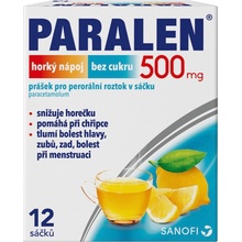 PARALEN HORKÝ NÁPOJ BEZ CUKRU POR 500MG POR PLV SOL SCC 12