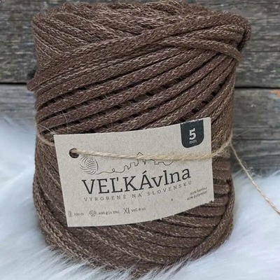 Velká vlna Špagát 5mm Karamel s čokoládou