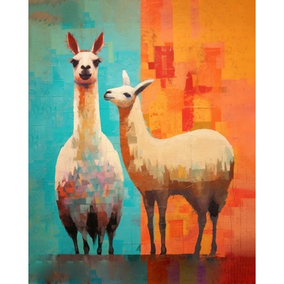 ZUTY Obrazy na stenu - Lamy Rámovanie: vypnuté plátno na rám, Rozmer: 40x50 cm
