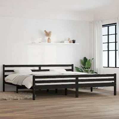 Nábytek XL 814843 Rám postele černý masivní dřevo