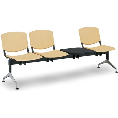Euroseat plastová lavice do čekáren Livorno - 3 místa + stolek