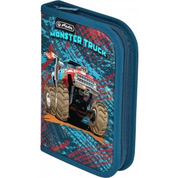 Herlitz Ученически несесер празен, 1 допълнително крило, момчета, Monster Truck - Herlitz