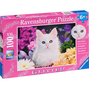 Ravensburger Блестящ пъзел Ravensburger от 100 XXL части - Котка (13358)