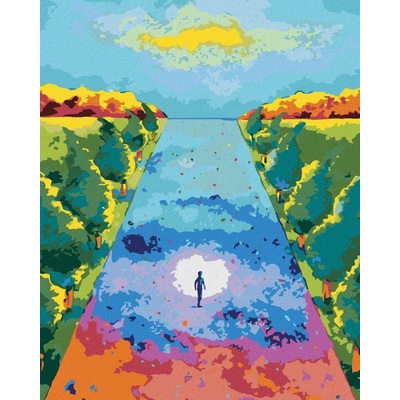 zuty Malování Podle Čísel Duchovní Abstraktní Cesta 80 x 100 Cm Plátno 8596530105589
