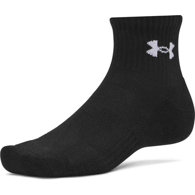 Under Armour ponožky Performance Cotton 3p Qtr Ultimate Black/Ultimate Black/White