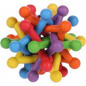 Flamingo Toy Spaco Atom Mix - гумена играчка за кучета - атом 9, 5 см - 1 брой, Белгия - 503982