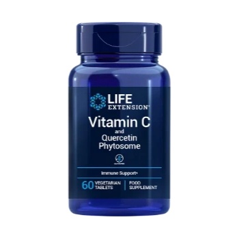Life Extension Vitamin C and Quercetin Phytosome, витамин С с кверцетин, 60 растителни таблетки