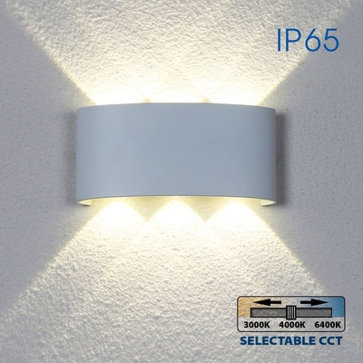 VIVALUX LED осветително тяло ARUBA 6W - бял, CCT-switch 3000K/4000K/6400K, IP65 | Външно осветление (VIV004821)