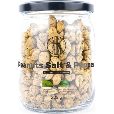 BrainMax Pure Peanuts Salt & Pepper Arašidy Soľ & Korenie BIO 225 g