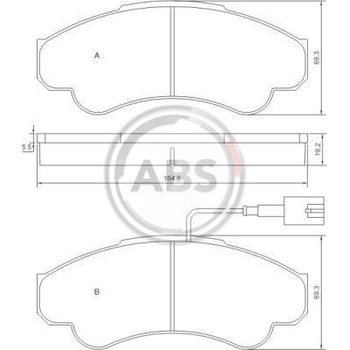 A.B.S. Sada brzdových platničiek kotúčovej brzdy 37332