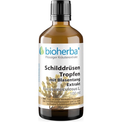 Bioherba Kvapky na štítnu žľazu s extraktom morskej riasy tinktúra 100 ml