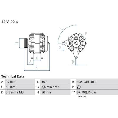 Generátor BOSCH 0 986 040 940 (0986040940)