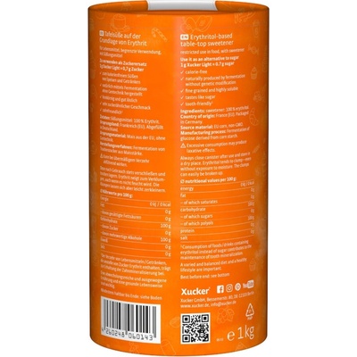 Xucker Erythtritol Light 100% Erythrit 1000 g