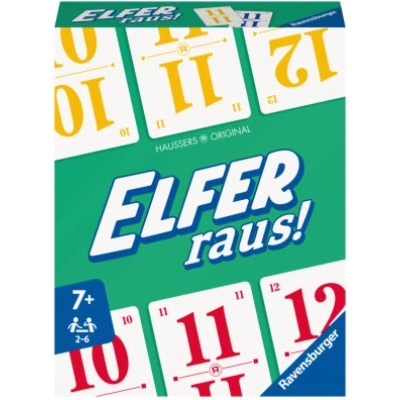 Ravensburger Elfer raus! Der Klassiker, Kartenspiel 2 - 6 Spieler, Spiel ab 7 Jahren für Kinder und Erwachsene (Hausser)(Karty)