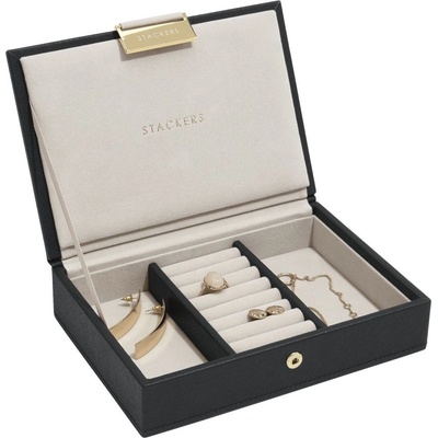 Stackers Ковчеже за бижута Stackers с капаче минi кадифеночерено (75466)