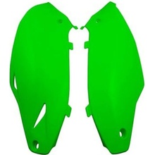 Rtech bočné číslové tabuľky Kawasaki neon zelené pár