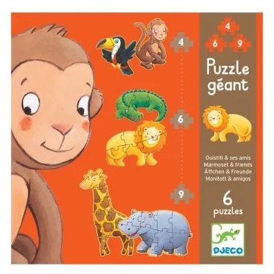 DJECO - Детски пъзел гигант - Мармо и приятели (DJ07114)