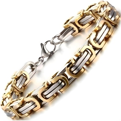 HARAHU Гривна al-38850 - Златна / Сребърна / 23см kp38850 (al-38850)