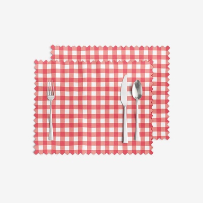 Goldea prestieranie teflónové červené kocky 2ks 30x40 cm