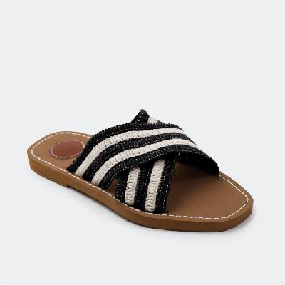 Сандали Wheres That From Women's Woven Flat Sandals - Black