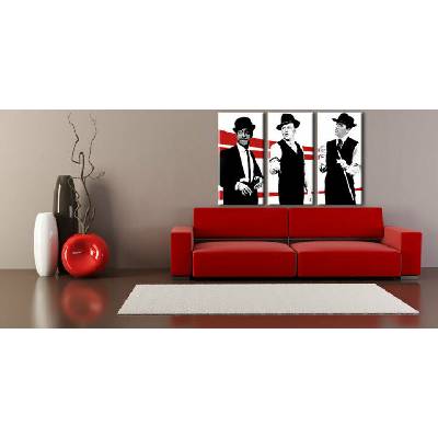 Ručne maľovaný POP Art obraz Rat Pack - 60x40 cm