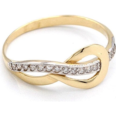 B&B Goldinvestic Zlatý vlnky se zirkony N3756