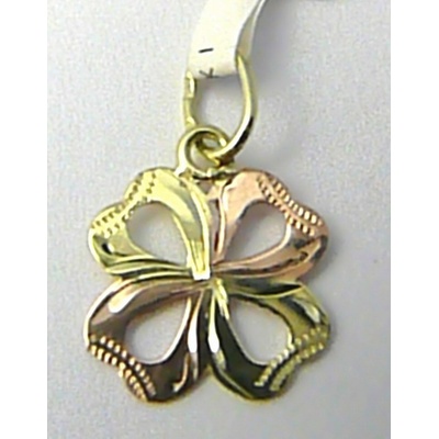 Klenoty Budín Zlatý křížek z dvojího zlata a s gravírováním 3220151