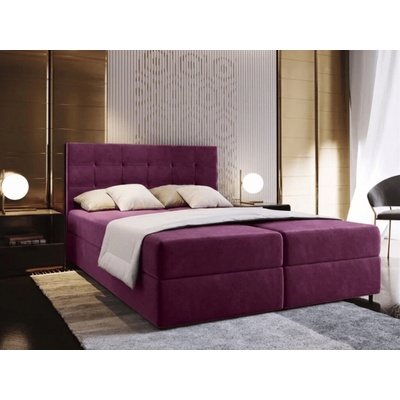 Textilomanie Glorien čalouněná boxspring purpurová matrace Bonell pružinová Cosmic 110