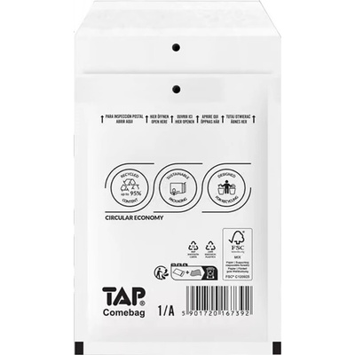 Bublinkové obálky TAP Comebag A/11 100x165 mm / 200 kusů / bílá