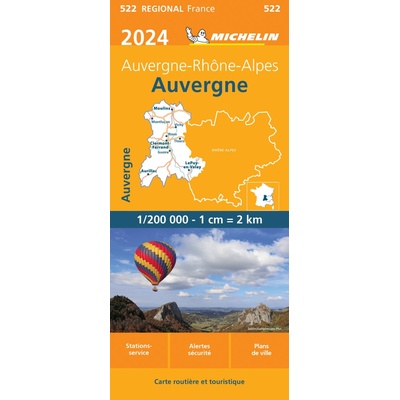 mapa Auvergne Rhône-Alpes 1:200 t.