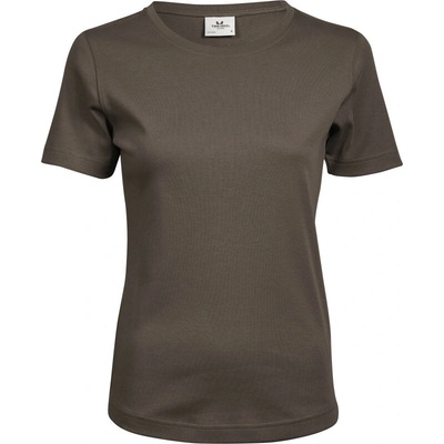 TeeJays Tričko Interlock TJ 580 krátký rukáv dámské COT-18058014002 Čokoládová