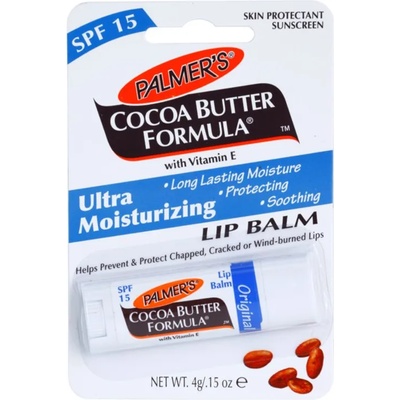 Palmer's Face & Lip Cocoa Butter Formula хидратиращ балсам за устни SPF 15 вкус Original Cocoa Butter 4 гр